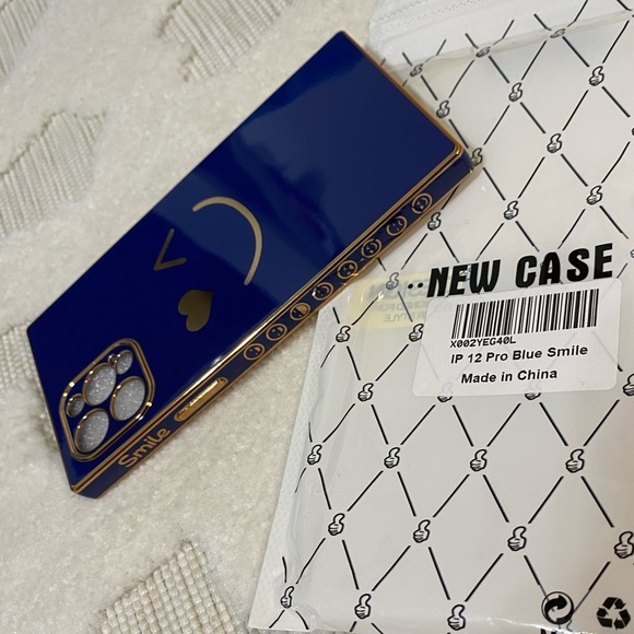 # 3 - Cute Smiley face case for iPhone 12 Pro only (NOT FOR MAX) Dark blue - Picture 3 of 14